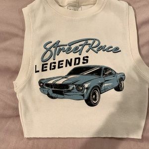Street Race cropped tank top